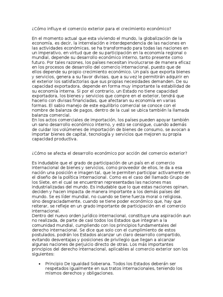 Comercio Internacional y Crecimiento Económico | PDF | Crecimiento ...