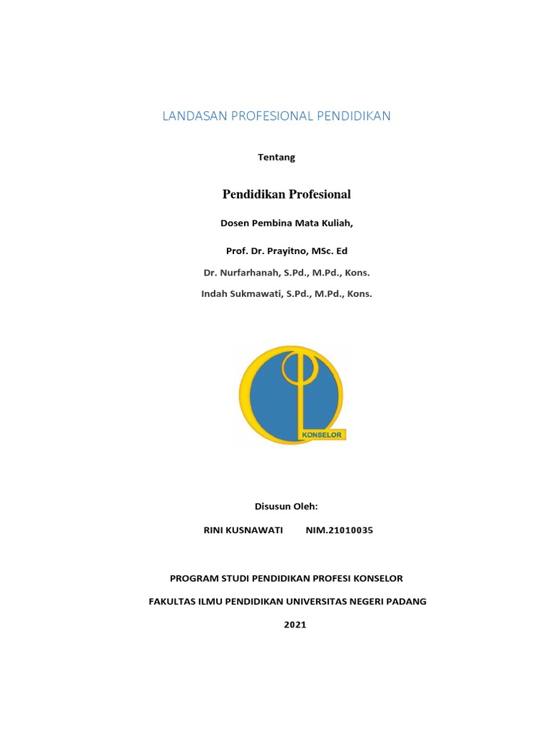Pendidikan Profesi | PDF | Karier & Perkembangan | Sains & Matematika