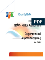 HOẠT ĐỘNG TRÁCH NHIỆM XÃ HỘI FPT Corporate Social Responsibility (CSR)