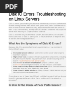 Disk IO Errors: Troubleshooting On Linux Servers