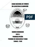 Examen Excelencia 2022-I