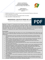 Definition and Functions of A Surveyor: Assignment 1 GARCIA, Kristine Joy G