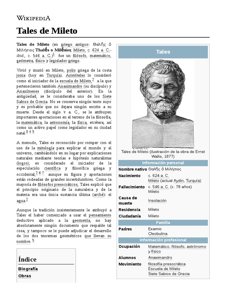 Tales de Mileto | PDF
