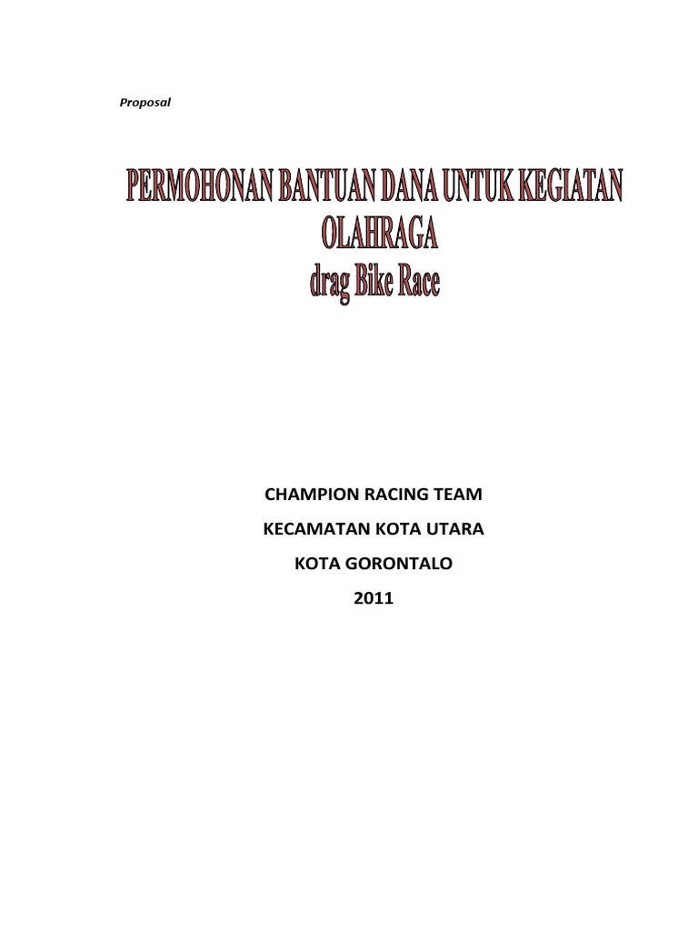 Proposal Champion Racing Team