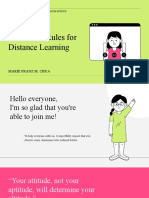 Simple Green and Pink Illustration Classroom Rules and Online Etiquette Education Presentation