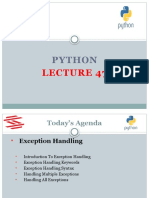 Lecture-47 (Exception Handling)