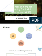 Business and Impact Planning For Social Enterprises (BIPSE) : Prof. Muneza Kagzi T A Pai Management Institute