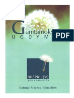 GAMTAMOKSLINIS UGDYMAS / NATURAL SCIENCE EDUCATION, Vol. 10, No. 1, 2013