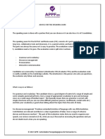 B2 Speaking Exam Assessment Scale Appf