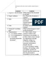 Technical Document Analysis Criteria