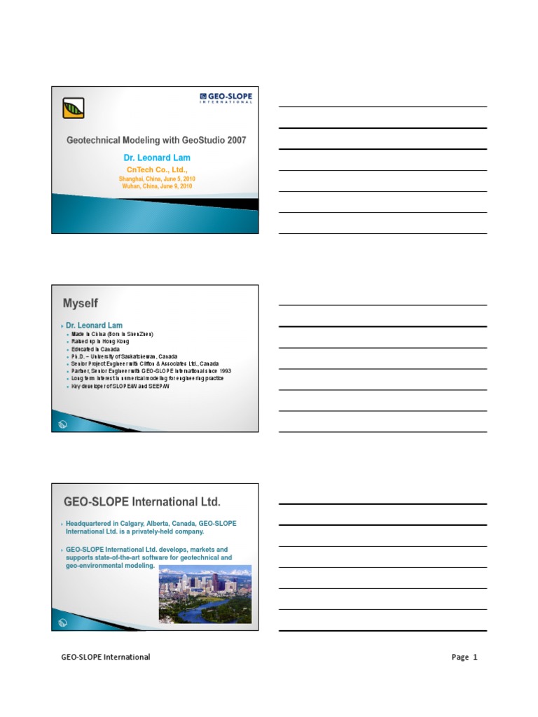 Geo Slope International Software Overview Pdf Soil Mechanics
