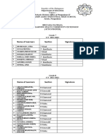 Name of Learners Section Signature