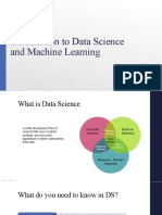 Introduction To Data Science and Machine Learning