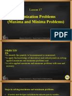Lesson 17-Optimization Problems (Maxima and Minima Problems)