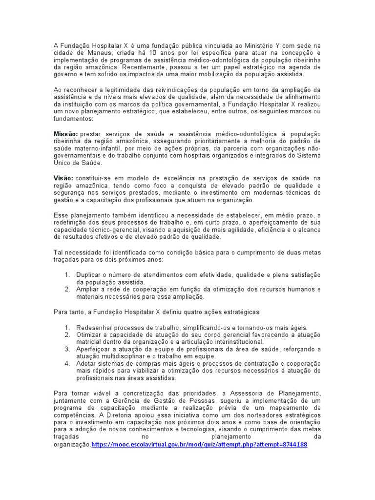 Planejamento Estratégico da Fundação X | PDF | Carreira e Crescimento ...
