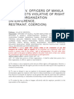 Mendoza V. Officers of Manila Water - Acts Violative of Right To Self-Organization (Interference, Restraint, Coercion)