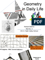 Geometry in Daily Life: Nishant Bakhre Roll No. 3 VIII-C / Nath Valley School