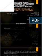 Diapositivas - Clasificación Moderna de Las Fuentes de Las Obligaciones