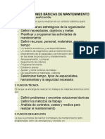 Las 5 Funciones Básicas de Mantenimiento