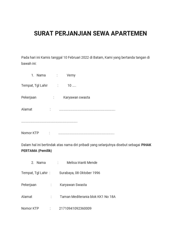 Leasehold properti kontrak sewa jangka panjang