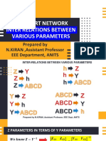 Two Port Network Inter Relations Between Various Parameters