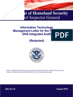 Office of Inspector General: Department of Homeland Security