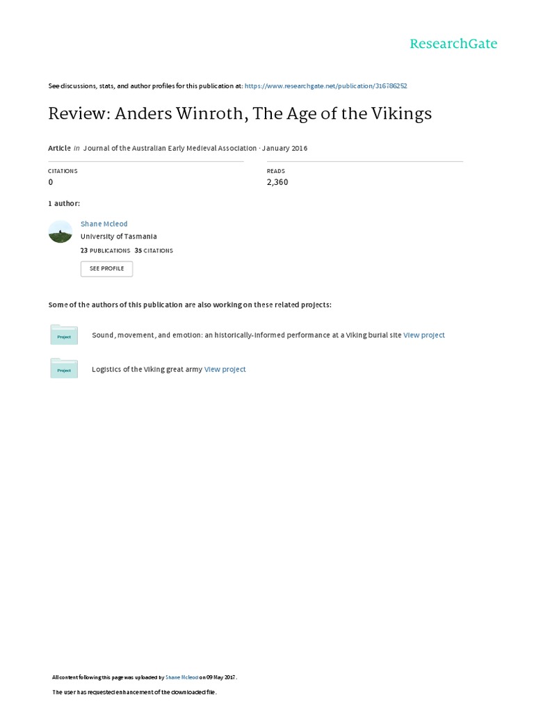 Review: Anders Winroth, The Age of The Vikings: Journal of The ...