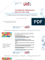 FAO Fórum Internacional de Alimentação e Nutrição Uni-CV