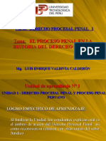 3 CLASE-DERECHO PROCESAL PENAL-HISTORIA DEL DERECHO PROCESAL PERUANO