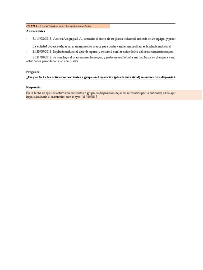 s7 Práctica Niif 5 | PDF | Activo fijo | normas internacionales de ...