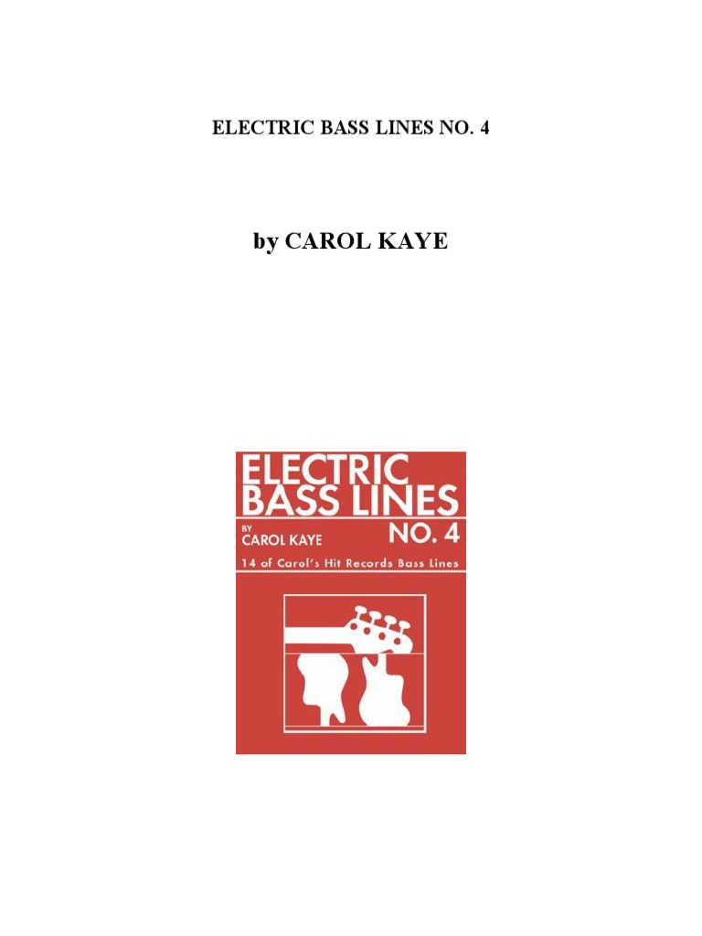 Electric Bass Lines No 4 Carol Kaye PDF Bass Guitar