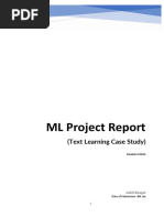 ML Project Report: (Text Learning Case Study)