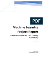 Machine Learning Project Report: Different Models and Text Learning Case Study