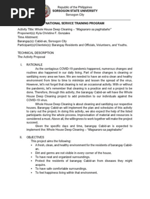 GONZALES, PROPOSAL-WHOLE HOUSE DEEP CLEANING