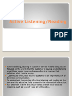Active Listening and Reading for Superior Customer Service