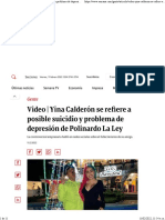 Video Yina Calderón Se Refiere A Posible Suicidio y Problema de Depresión de Polinardo La Ley