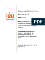 Análisis y Aplicación de Los Métodos de Evaluación de Inventarios en Una Institución de Salud.