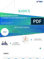Kidex: Online Education Summer Internship Project