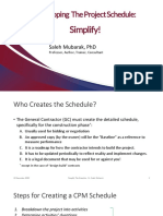 Simplify!: Developing The Project Schedule