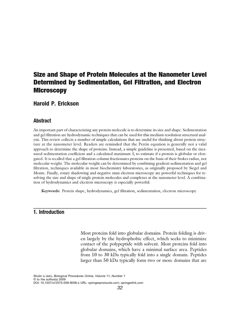Size and Shape of Proteins - KDa To NM | PDF | Proteins | Gel ...