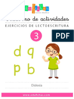 Ejercicios de Lectoescritura. Dislexia Autor Edu Fichas