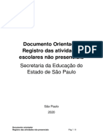 Registro atividades não presenciais SP