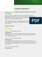 History of Main Google Algorithm Updates From 2000 To Present PDF