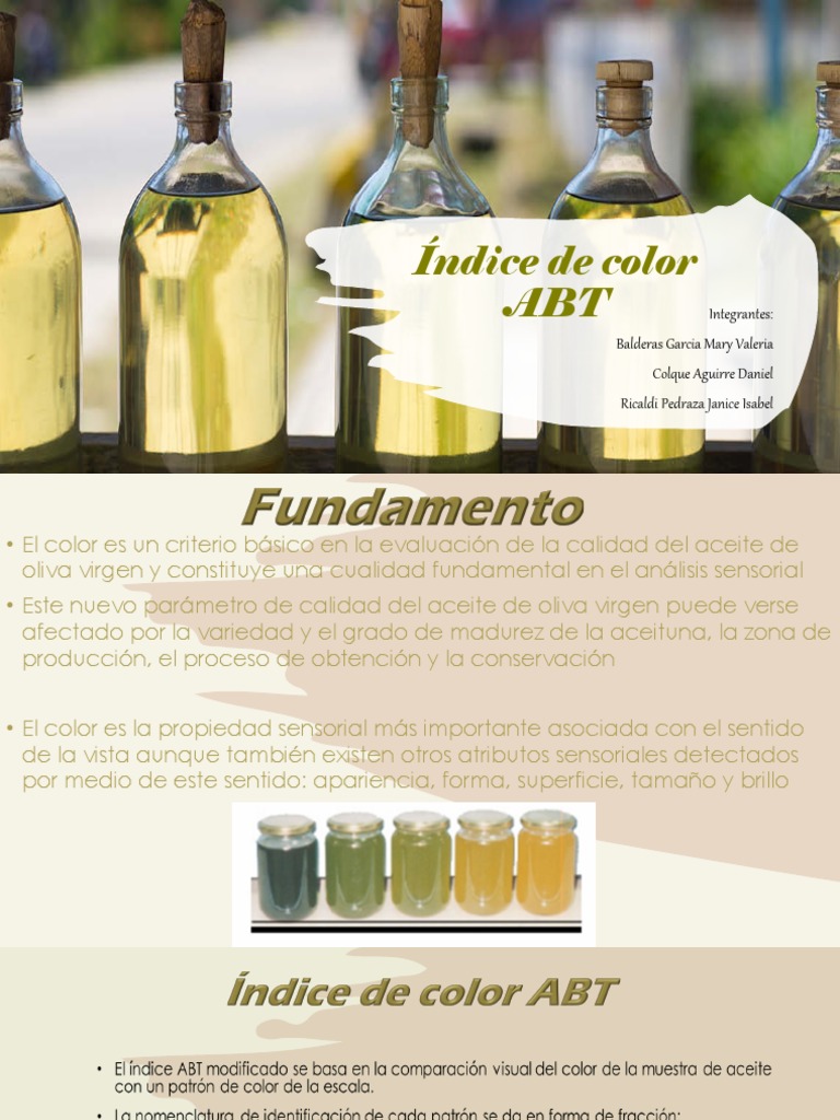 Grupo 19 Índice de Color ABT | PDF | Aceite de oliva | Color