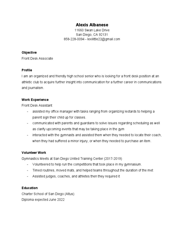 Lesson 7 Pathways Resume | PDF | Career & Growth | Sports & Recreation