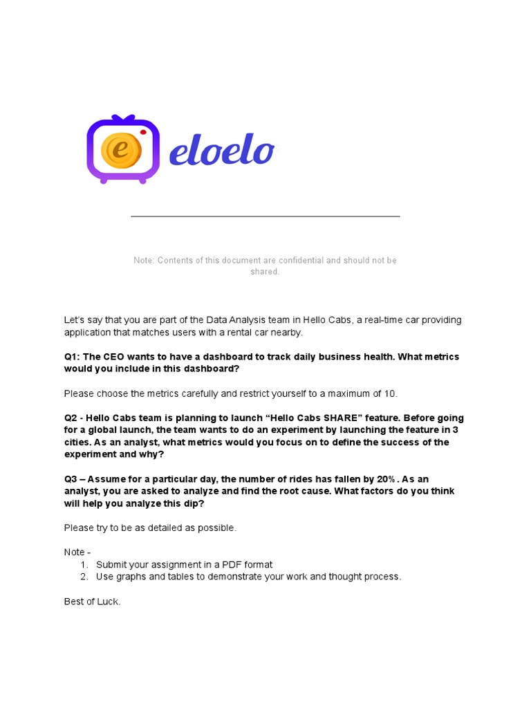 BA Intern Assignment | PDF