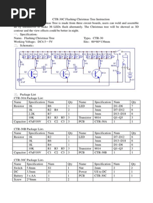 CTR-30C Flashing Christmas Tree Instruction