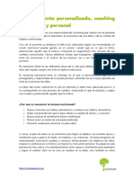 Asesoramiento Personalizado, Coaching Nutricional y Personal (Artículo) Autor Victor Diaz Nutrición