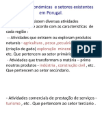 As principais atividades econômicas em Portugal