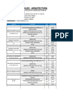 Lista de Materiales Arquitectura